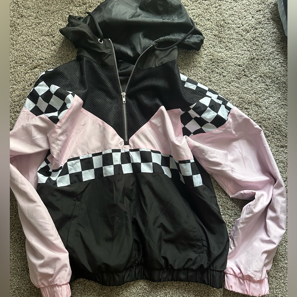 Forever21 Checkered Windbreaker | Size:M